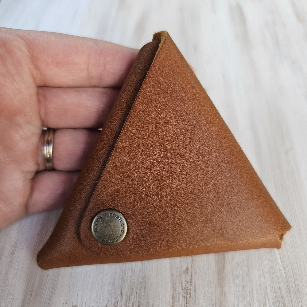 Portland Leather Tan Triangle Wallet